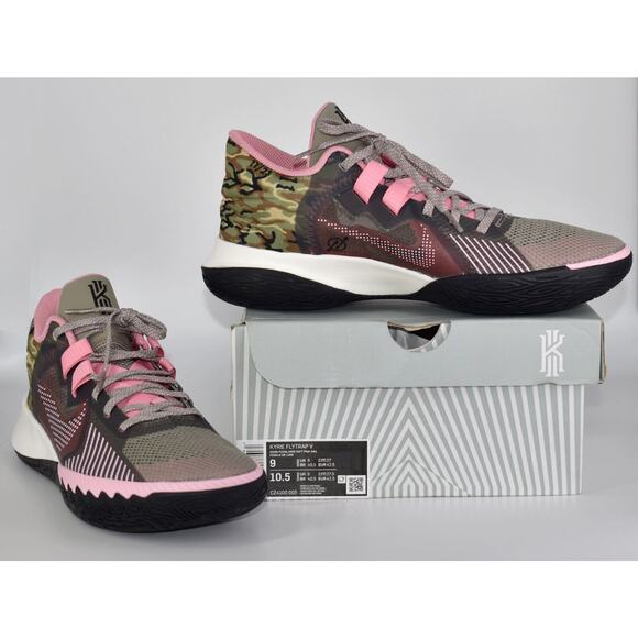 B8 NIB NIKE KYRIE FLYTRAP V Moon Fossil/Soft Pink-Sail Shoes CZ4100-005 Size 9 - Picture 1 of 7